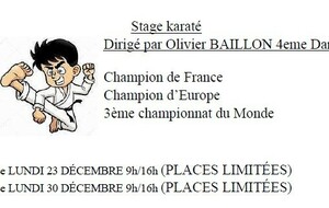 Stage d'Olivier Baillon pour Noël !